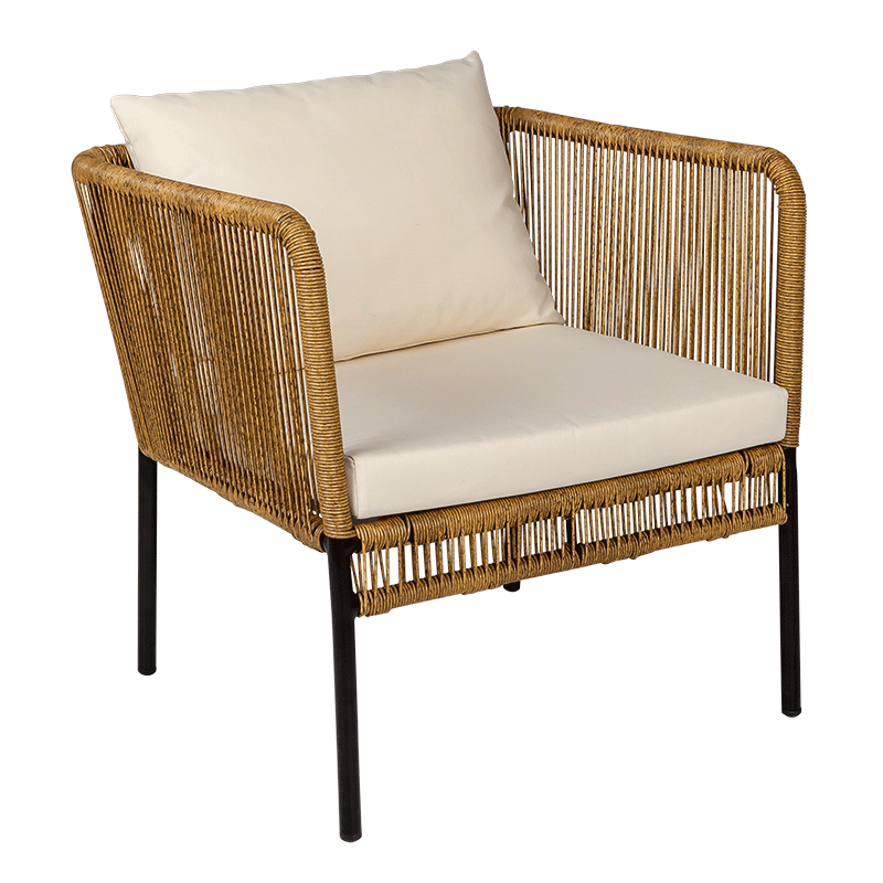 Fauteuil rotin Terrasse 70 x 68 cm H 70 cm