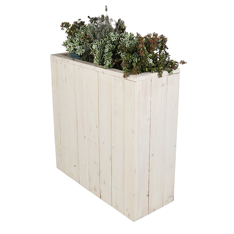 Jardinière Natura garnie de plantes naturelles