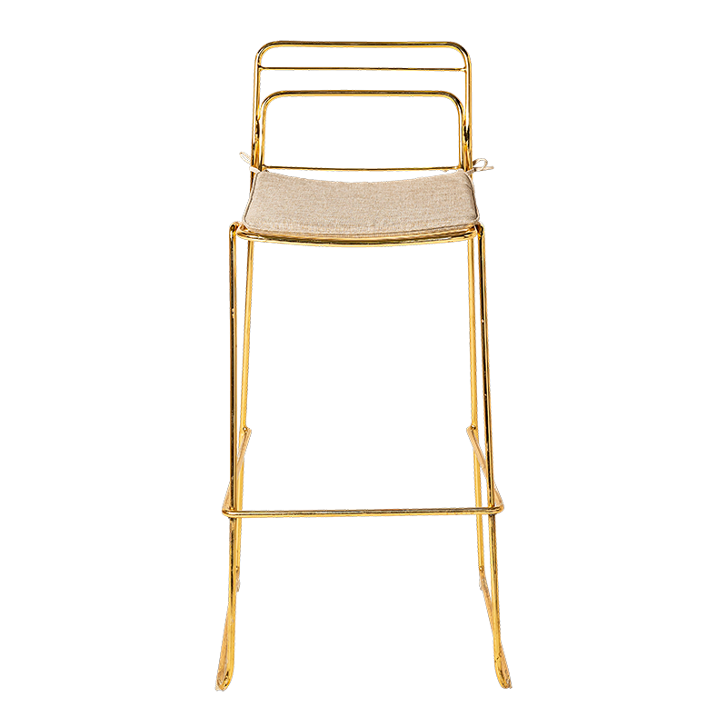 Hoge stoel Filor H 100 cm met plat kussentje in touw