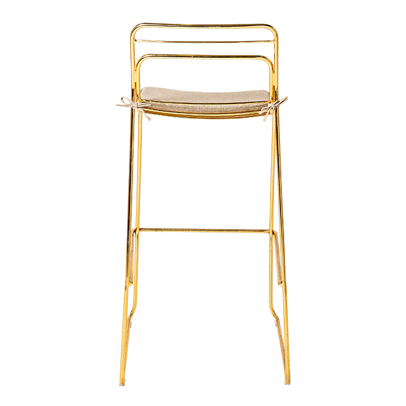 Hoge stoel Filor H 100 cm met plat kussentje in touw