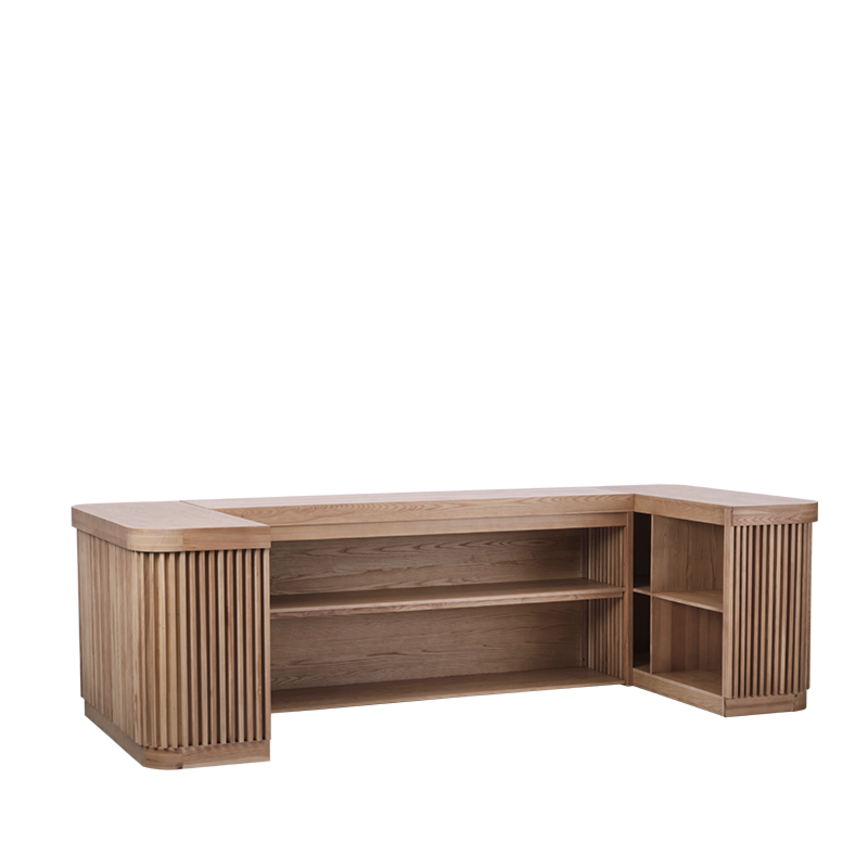 Bar nature avec angle arrondi 60 x 160 cm H 108 cm