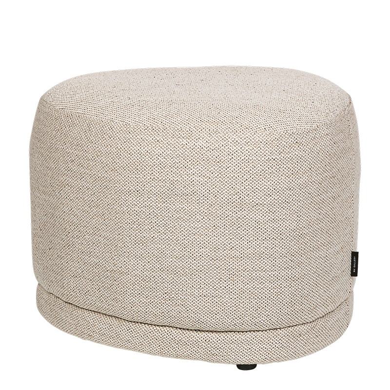 Pouf Galet beige 38 x 50 cm H 41 cm