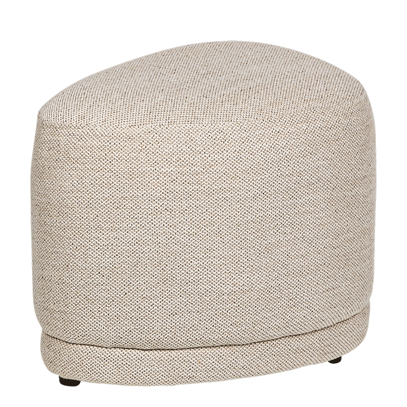 Pouf Galet beige 38 x 50 cm H 41 cm