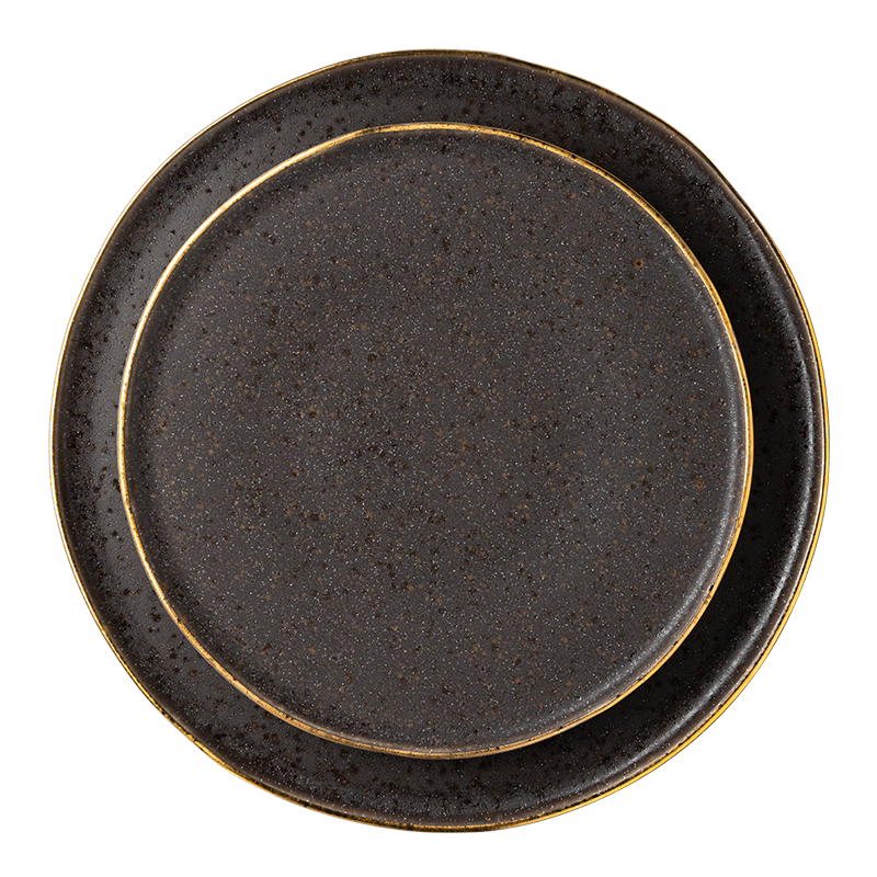 Assiette plate Volcan doré Ø 27,5 cm