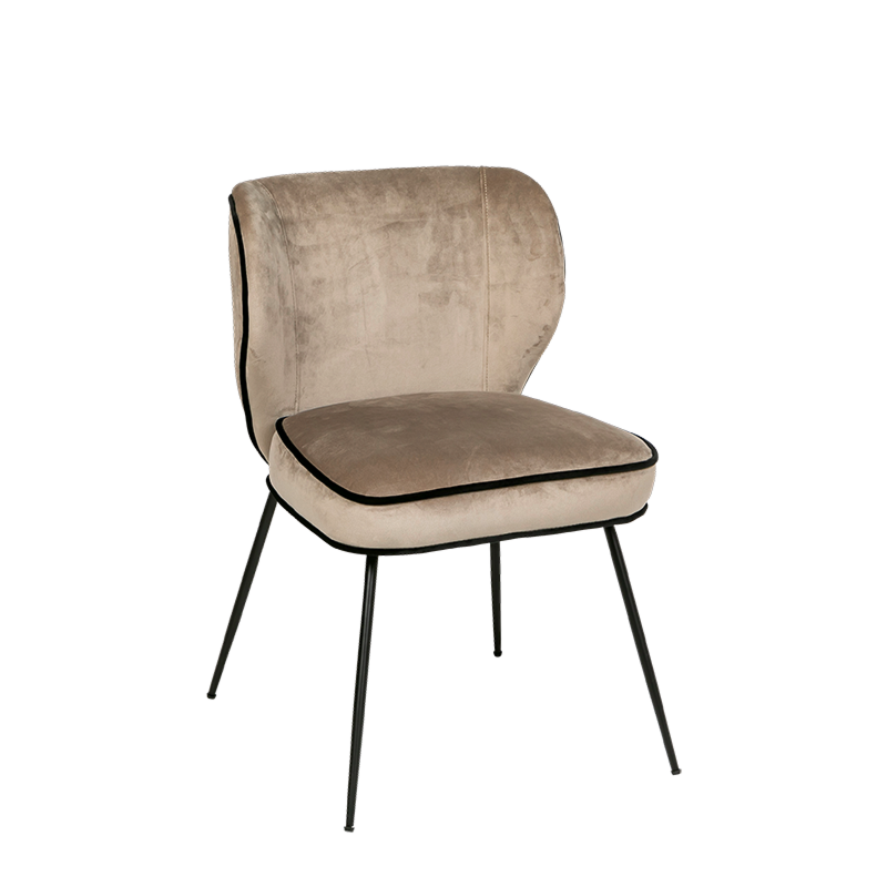 Chaise Dandy velours taupe