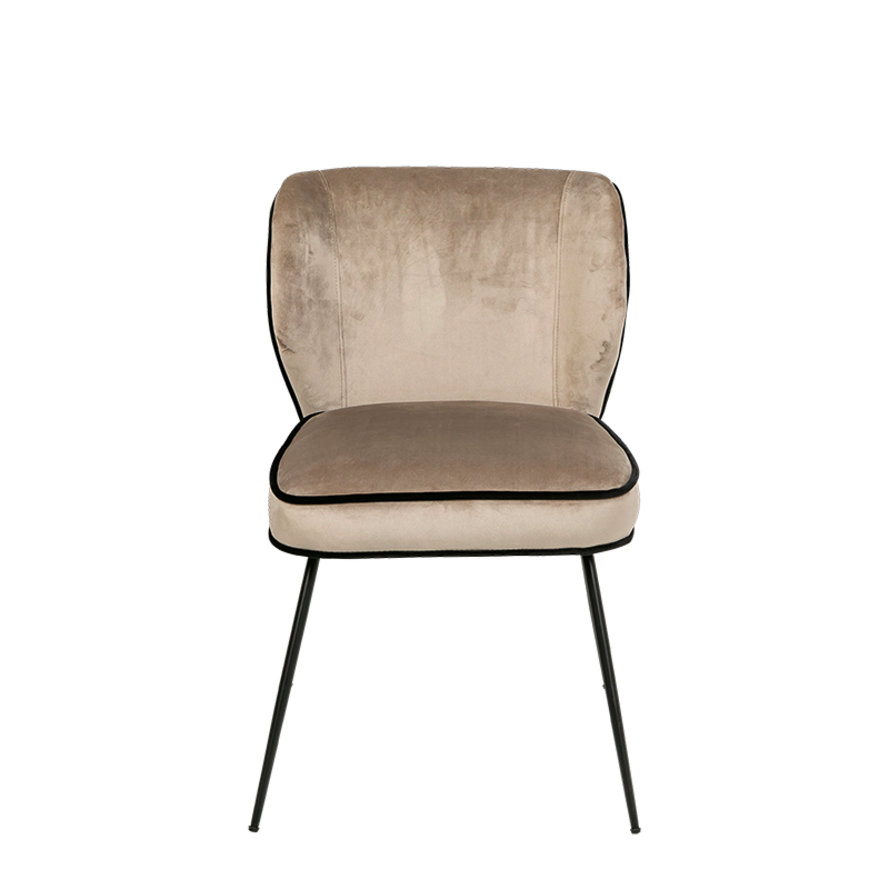 Chaise Dandy velours taupe