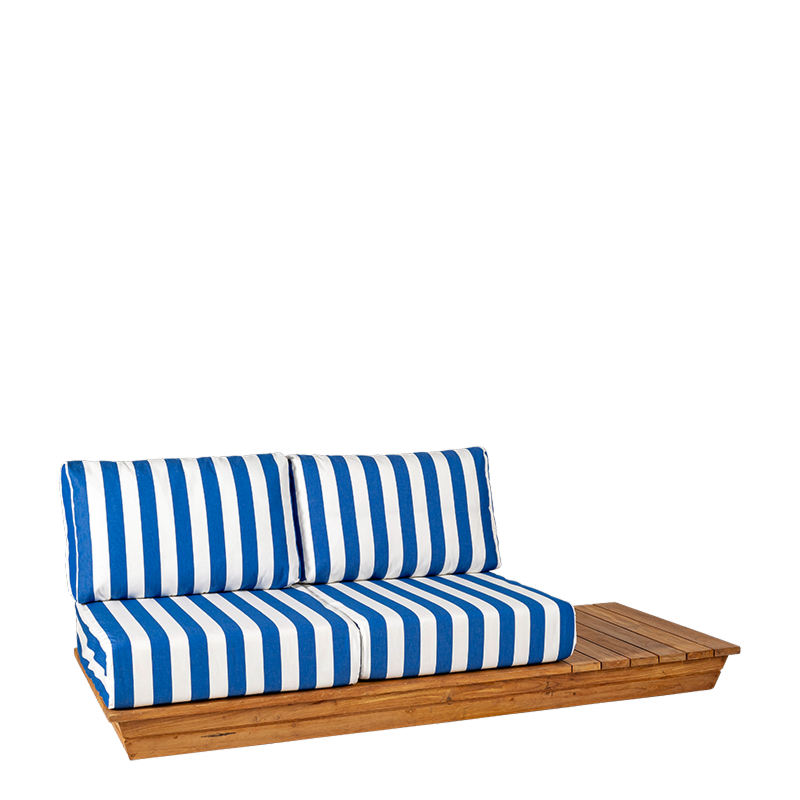 Lounge Beach Club Blue, sofa, 76 x 204 cm, H 70 cm