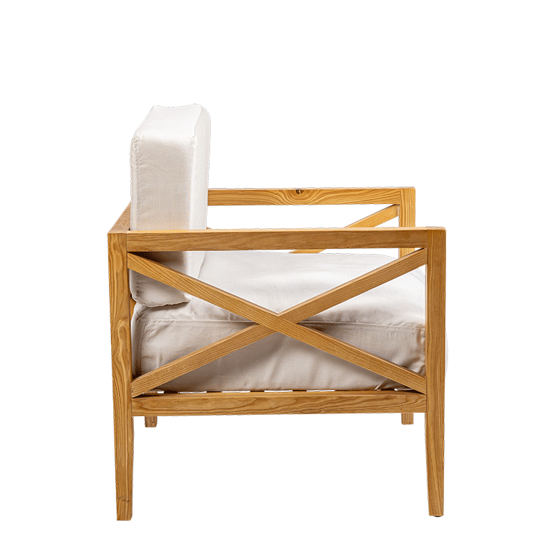 Zetel Biarritz 70 x 75 cm H 78 cm