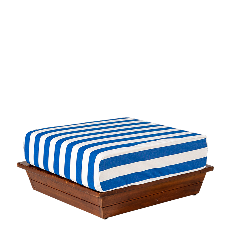 Lounge Beach Club Blue, poef, 76 x 76 cm, H 36 cm