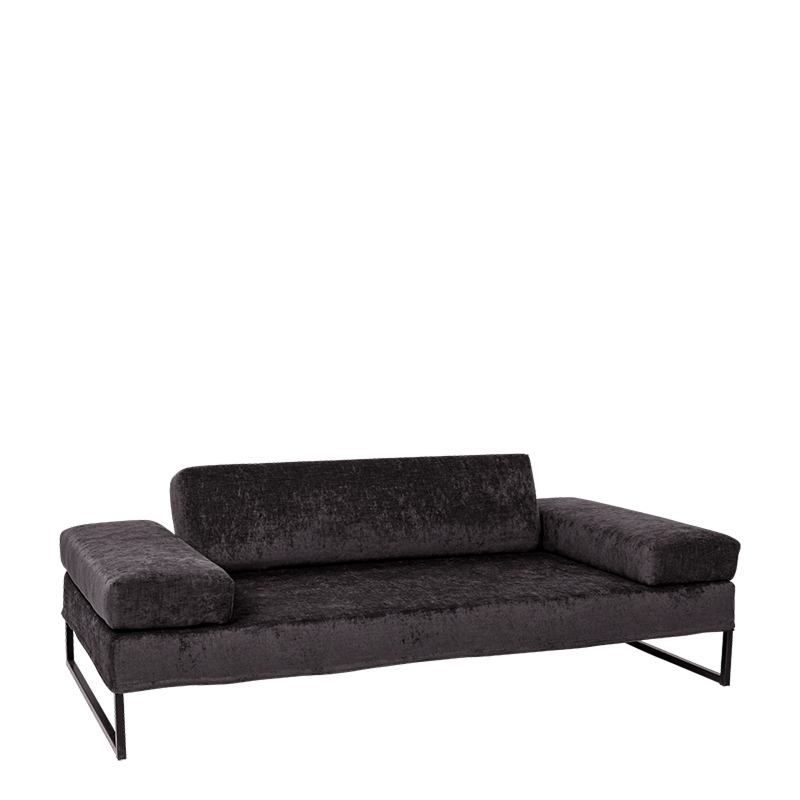Sofa Happy Hour donkergrijze 205 x 100 x H 53 cm