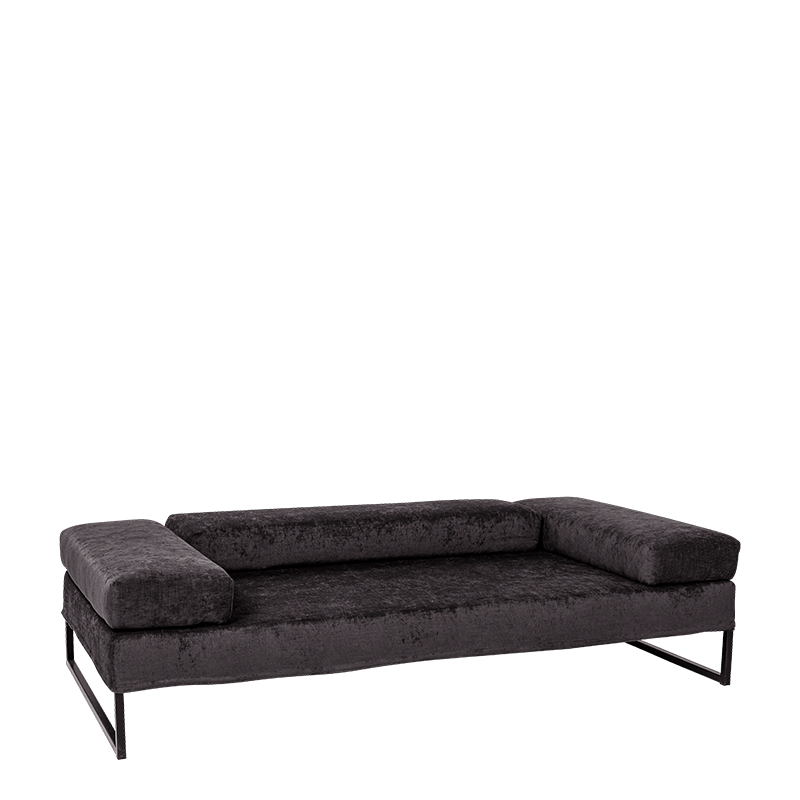Canapé Happy Hour gris anthracite 205 x 100 x H 53 cm