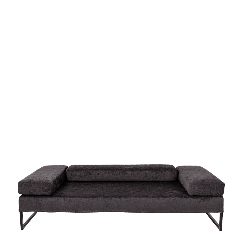 Canapé Happy Hour gris anthracite 205 x 100 x H 53 cm