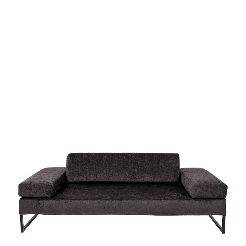 Canapé Happy Hour gris anthracite 205 x 100 x H 53 cm