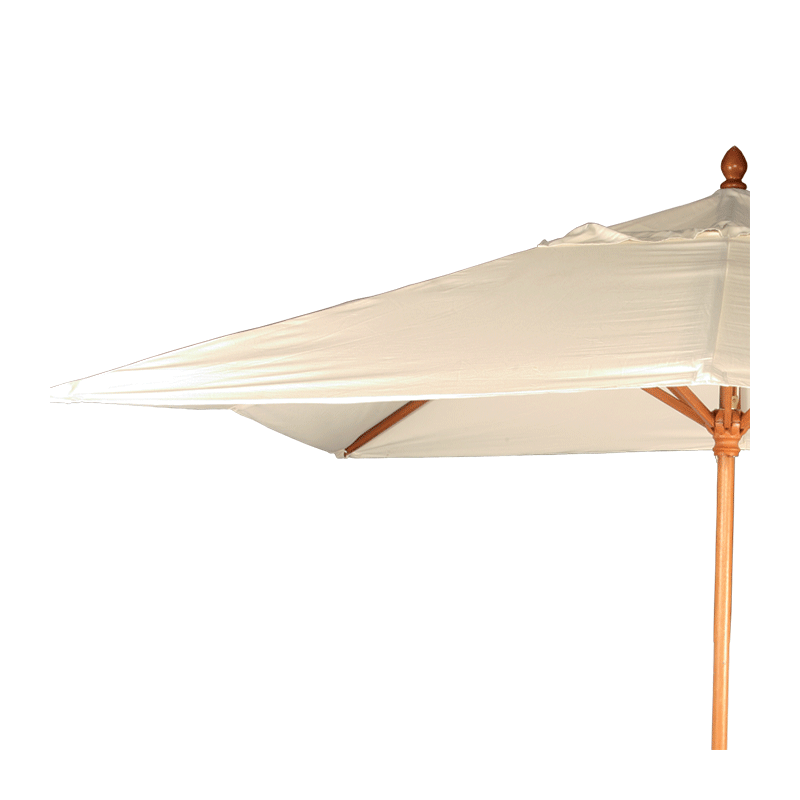 Parasol Louisiane ecru 300x300 cm + Vierkante parasolvoet 60 cm