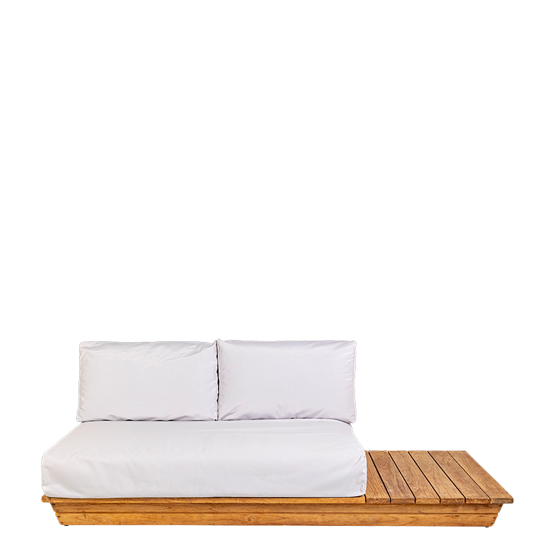 Lounge garden grey, sofa, 76 x 204 cm H 70 cm