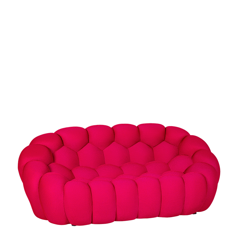 Canapé Bulle framboise 115 x 195 cm H 78 cm