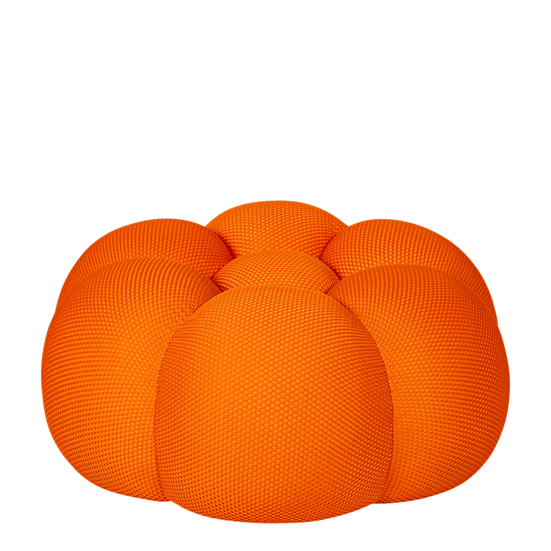 Poef Bubbly oranje Ø 80 cm H 37 cm