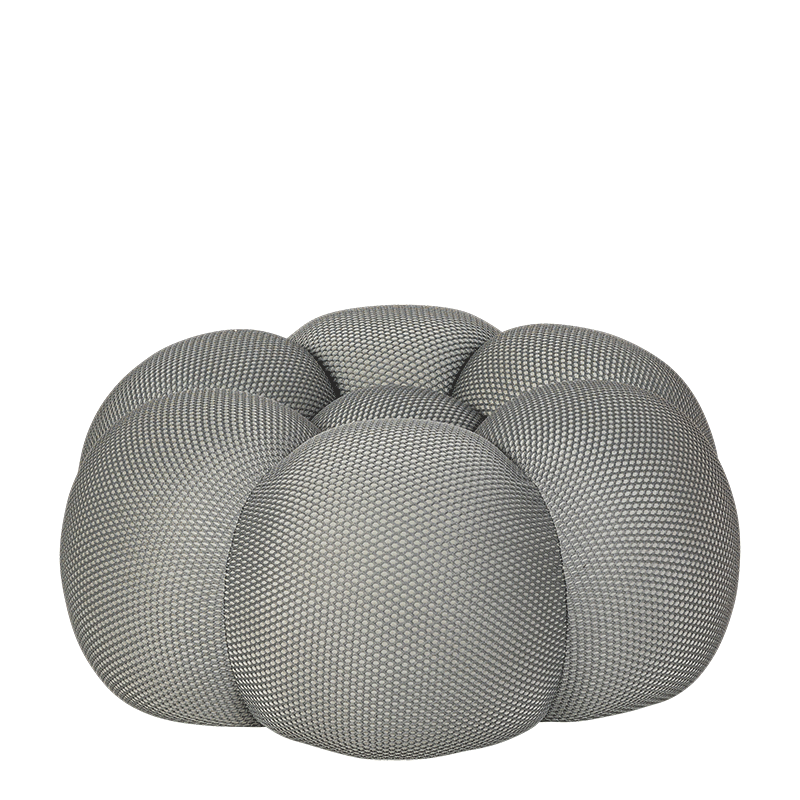 Poef Bubbly grijs Ø 80 cm H 37 cm