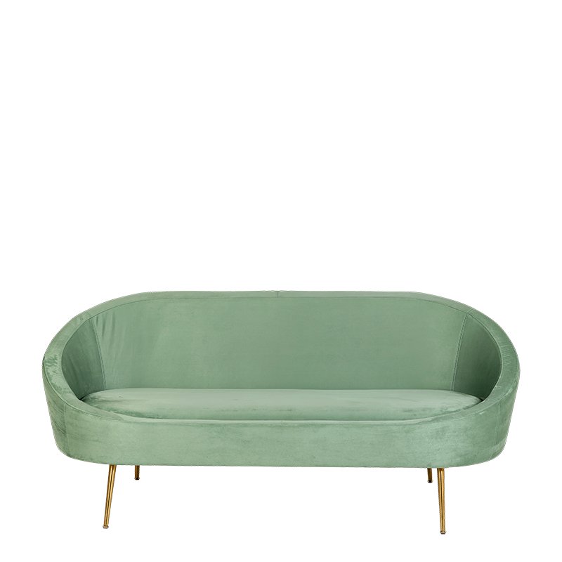 Sofa Sofia varengroen 83 x 190 cm H 76 cm