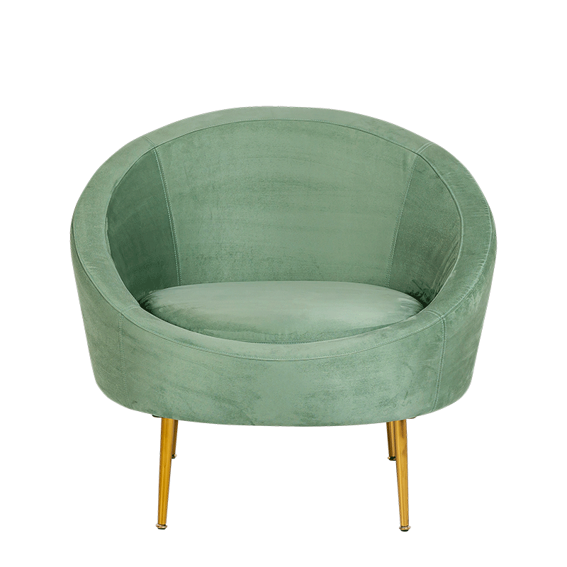 Zetel Sofia groen 92x82 cm Alt. 78cm