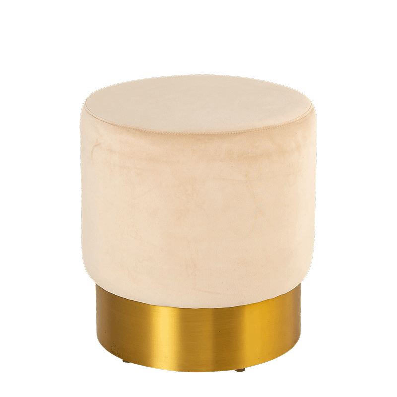 Poef Luxor beige  Ø 40 cm H 45 cm