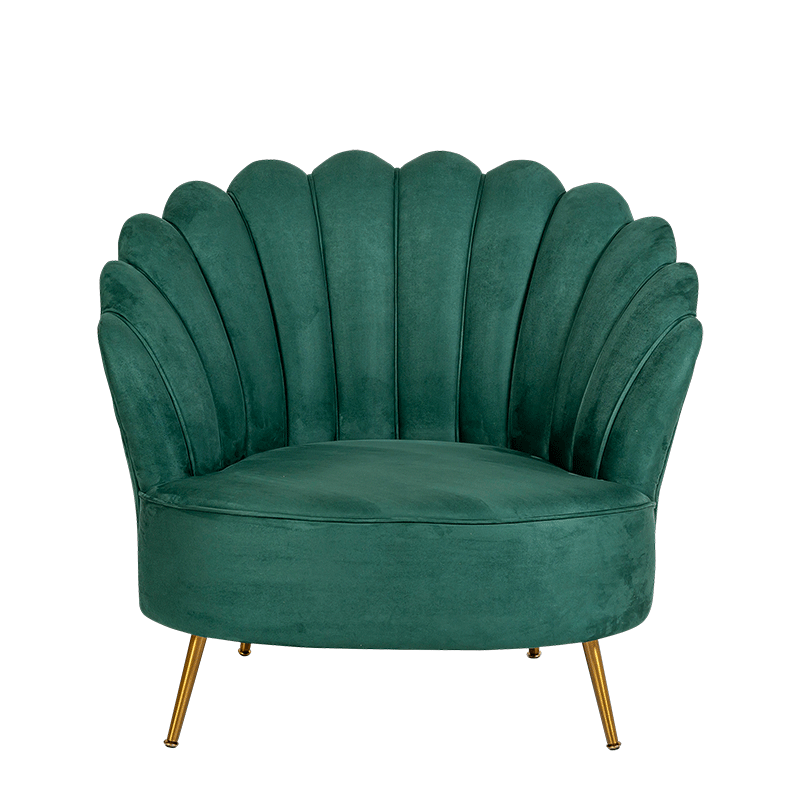 Zetel Schelp groen 81 x 95 cm H 87 cm