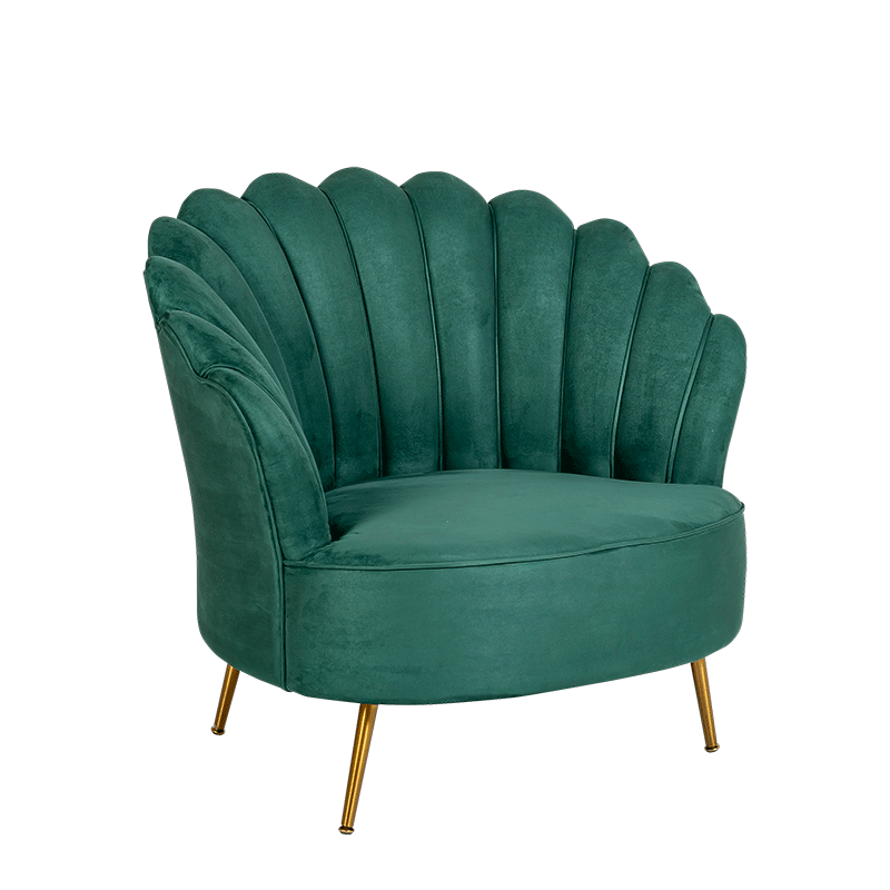 Zetel Schelp groen 81 x 95 cm H 87 cm