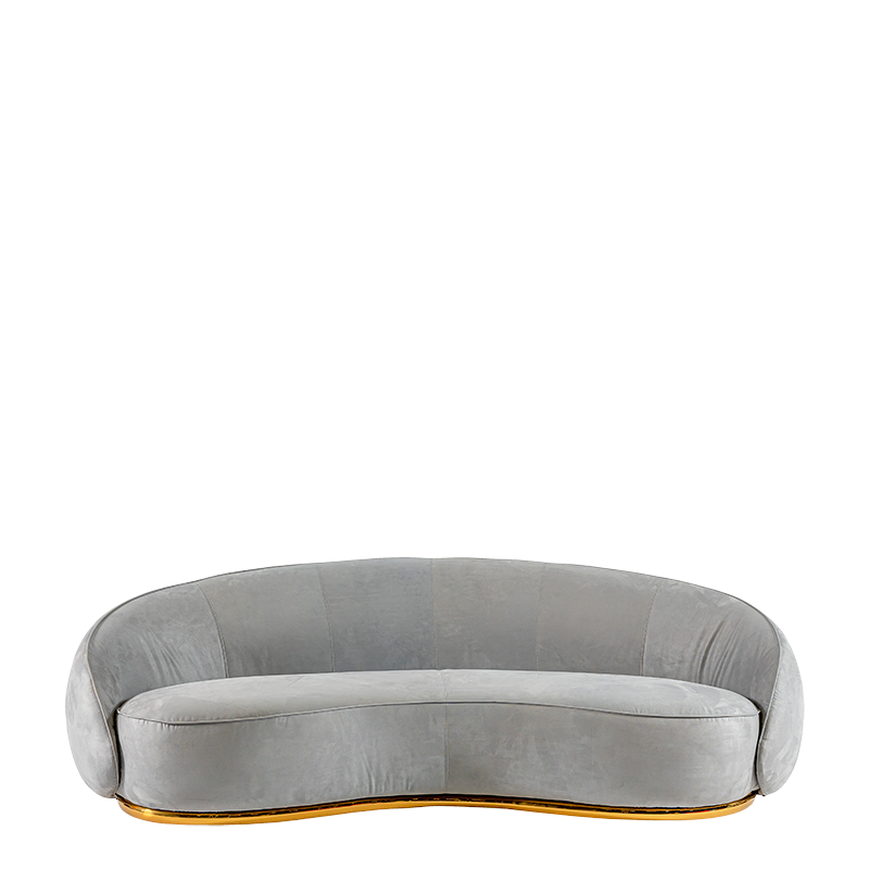 Sofa Lorenza grijs 110 x 190 cm H 80 cm
