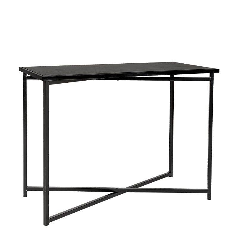 Mange-debout croisé XL plateau noir 150 x 70 cm H 110 cm