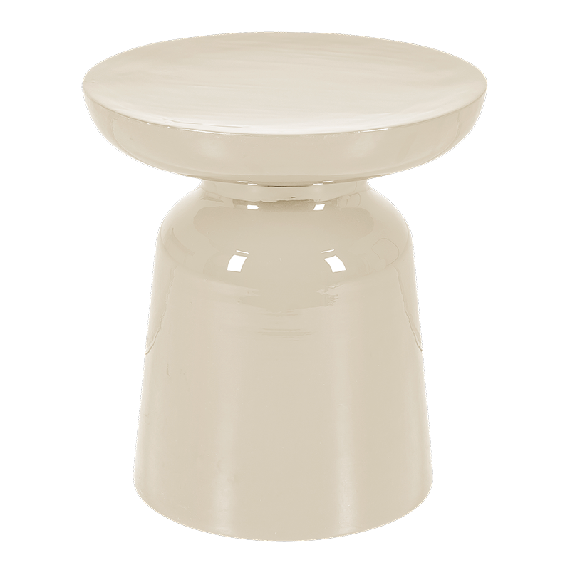 Pouf Olympe écru Ø 40 cm H 43 cm