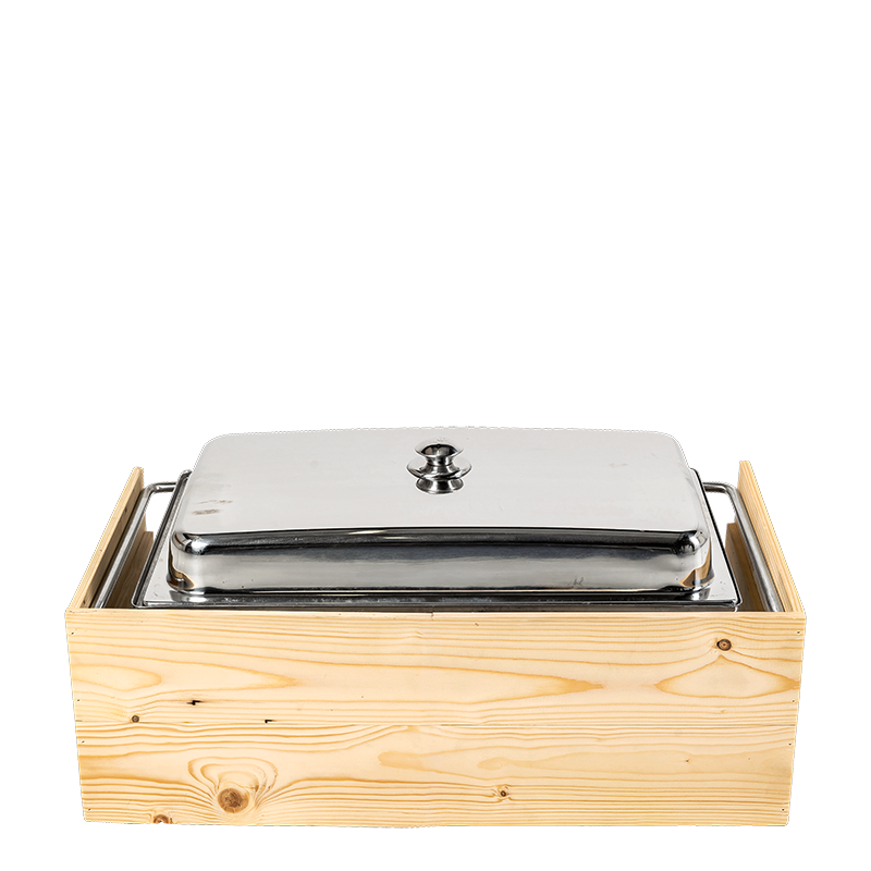 Houten omkasting voor chafing dish H 33 x 69 cm