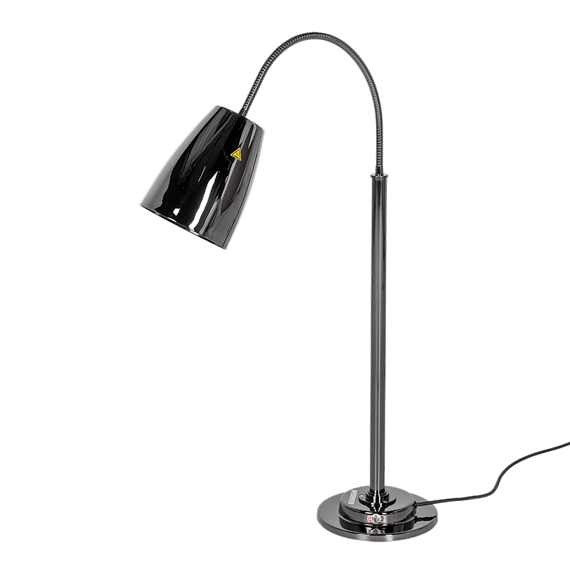 Lampe chauffante buffet inox noir H 91 cm