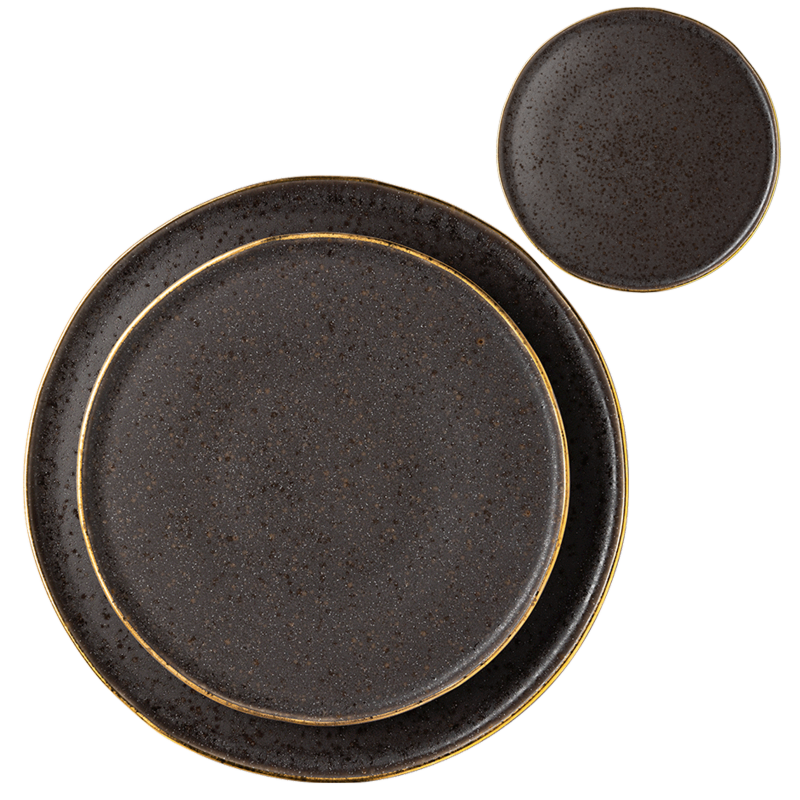 Assiettes Volcan doré