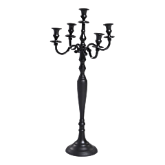 Chandelier noir mat 5 branches H76cm