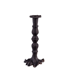 Bougeoir noir Vintage grand modèle H 22 à 29 cm